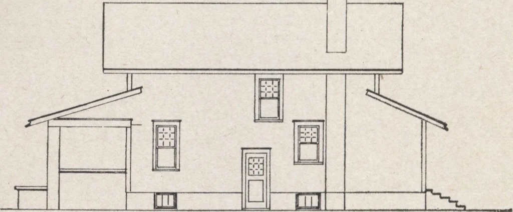 An illustration from Construction of dwelling houses and bungalows, 1913, leaf 181