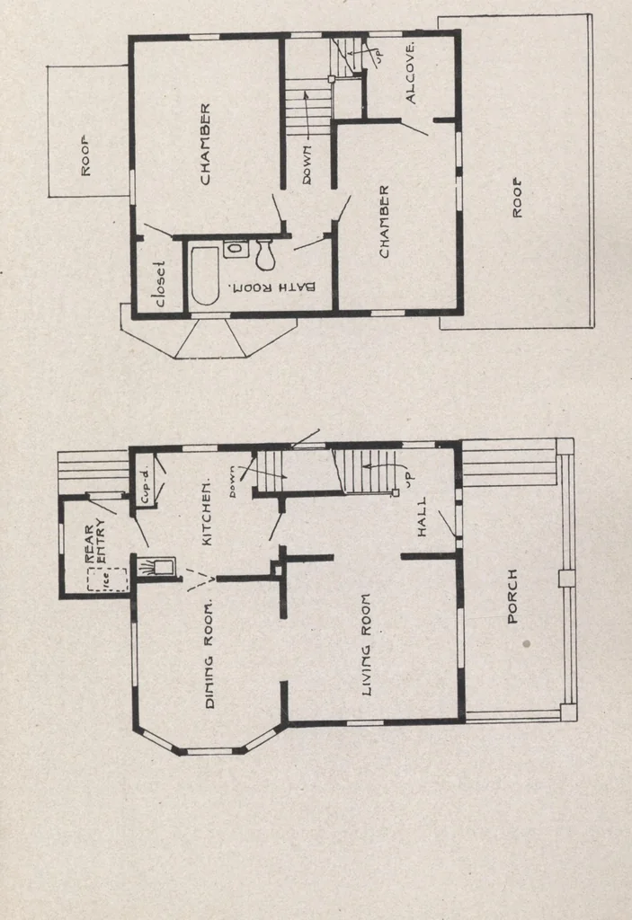 An illustration from Construction of dwelling houses and bungalows, 1913, leaf 186