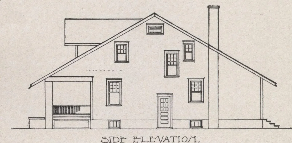 An illustration from Construction of dwelling houses and bungalows, 1913, leaf 189