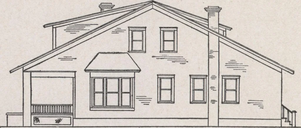 An illustration from Construction of dwelling houses and bungalows, 1913, leaf 193