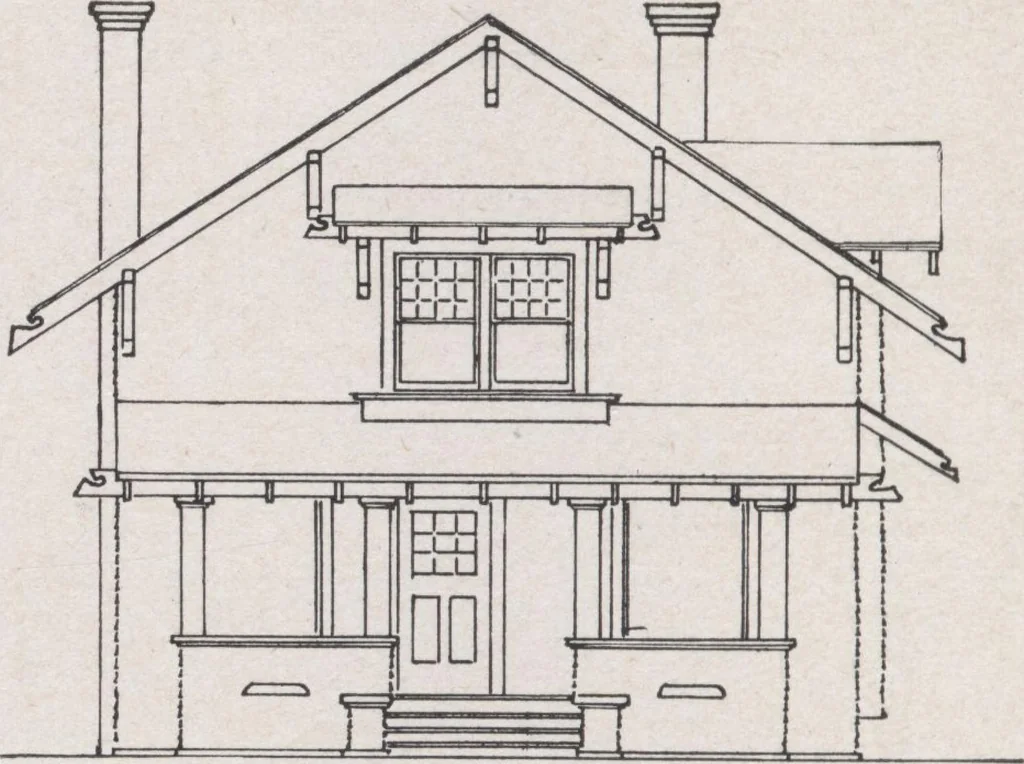 An illustration from Construction of dwelling houses and bungalows, 1913, leaf 201
