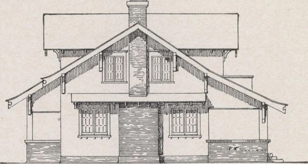 An illustration from Construction of dwelling houses and bungalows, 1913, leaf 209