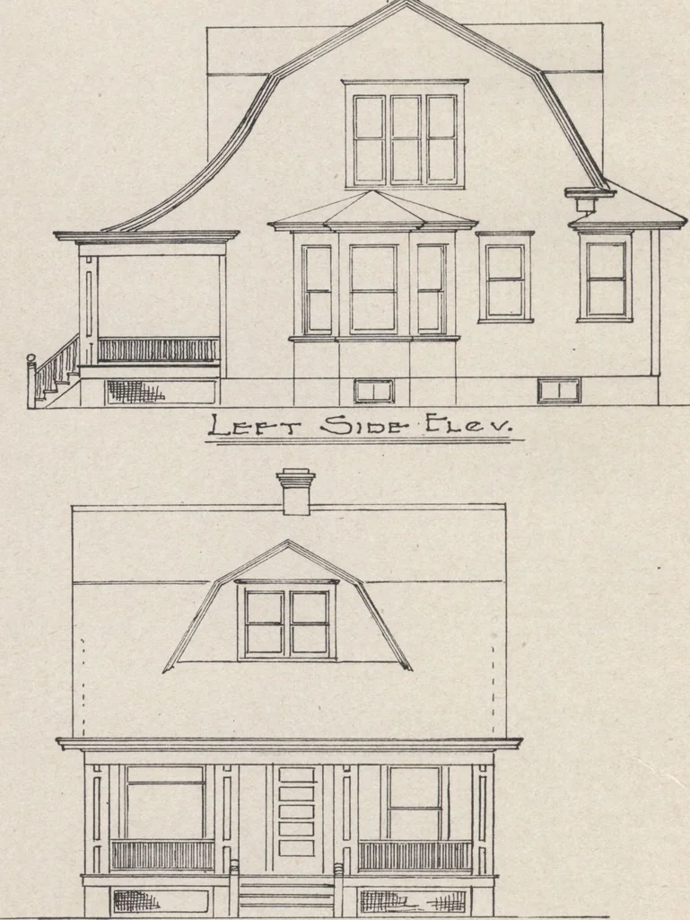 An illustration from Construction of dwelling houses and bungalows, 1913, leaf 25