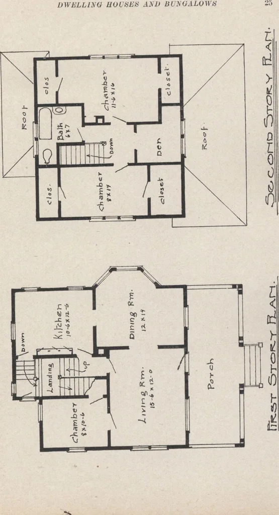 An illustration from Construction of dwelling houses and bungalows, 1913, leaf 26