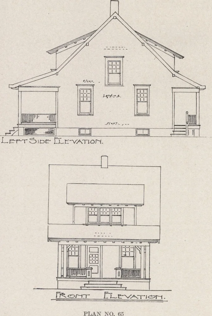 An illustration from Construction of dwelling houses and bungalows, 1913, leaf 45