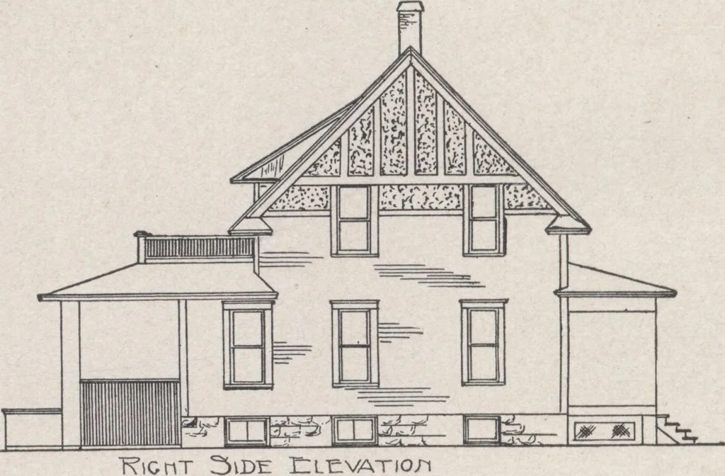 An illustration from Construction of dwelling houses and bungalows, 1913, leaf 49