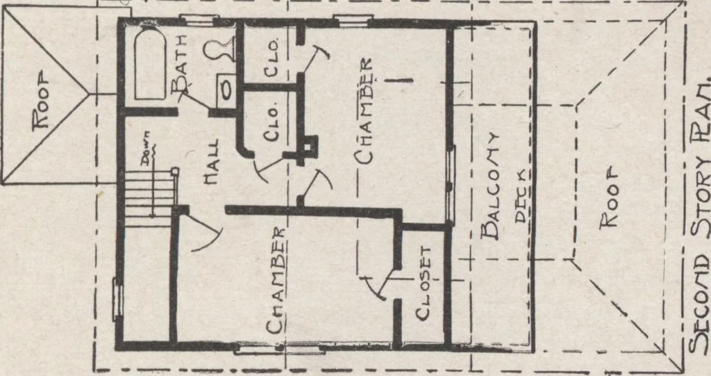An illustration from Construction of dwelling houses and bungalows, 1913, leaf 50
