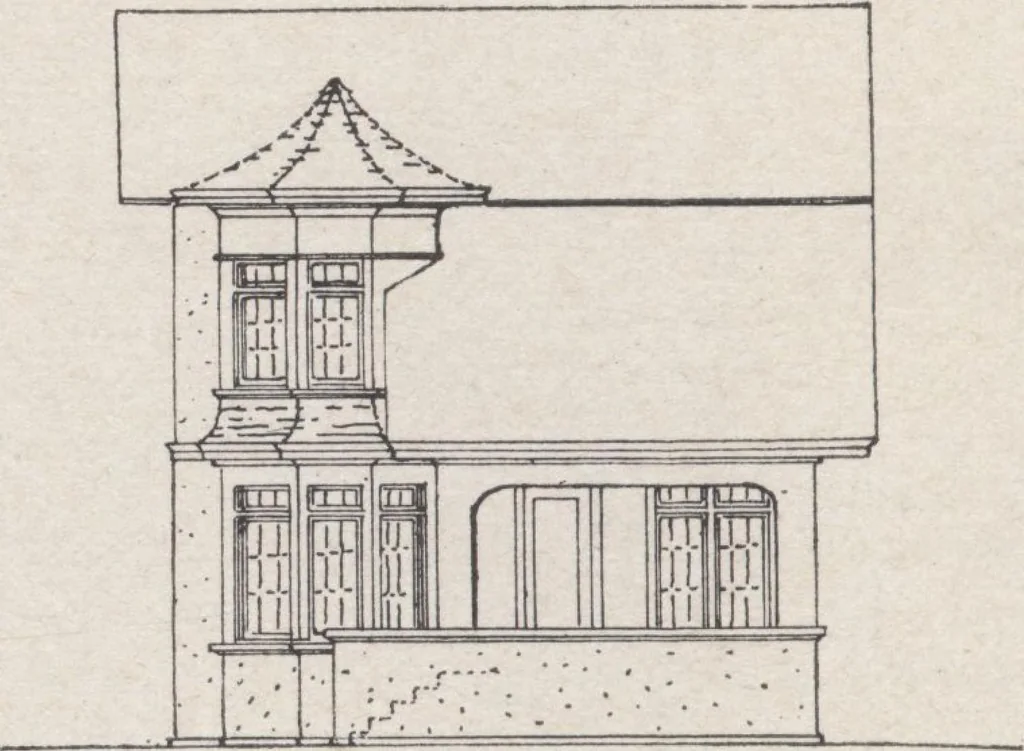 An illustration from Construction of dwelling houses and bungalows, 1913, leaf 53