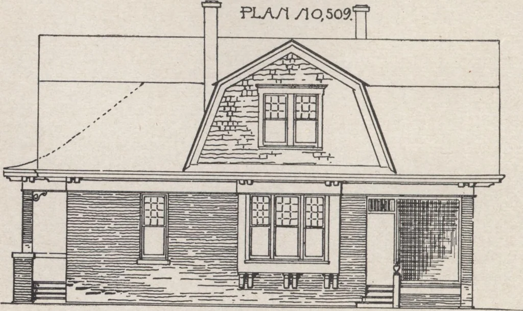 An illustration from Construction of dwelling houses and bungalows, 1913, leaf 57