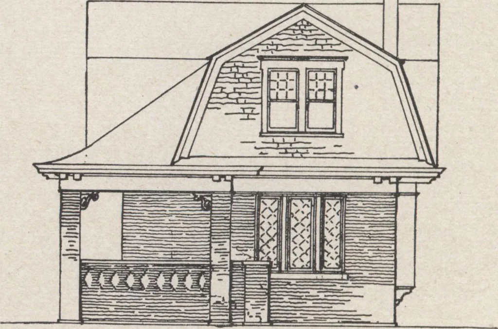 An illustration from Construction of dwelling houses and bungalows, 1913, leaf 57