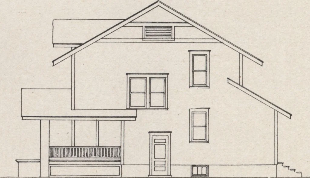 An illustration from Construction of dwelling houses and bungalows, 1913, leaf 65
