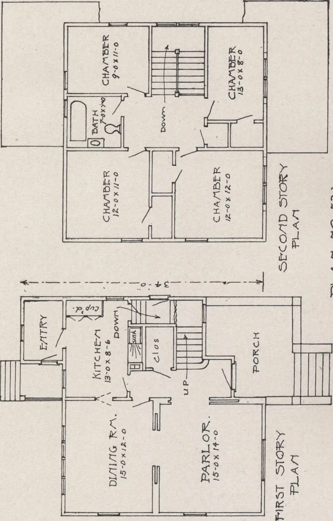 An illustration from Construction of dwelling houses and bungalows, 1913, leaf 66