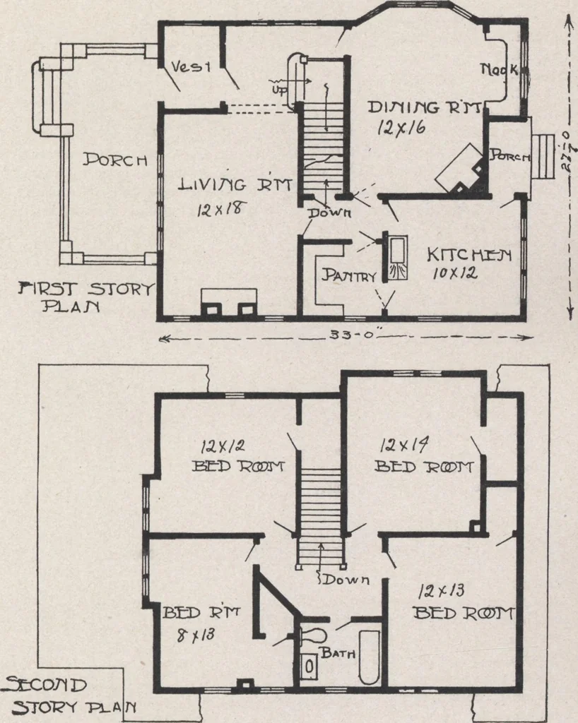 An illustration from Construction of dwelling houses and bungalows, 1913, leaf 70