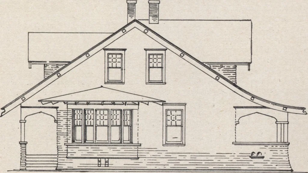An illustration from Construction of dwelling houses and bungalows, 1913, leaf 80