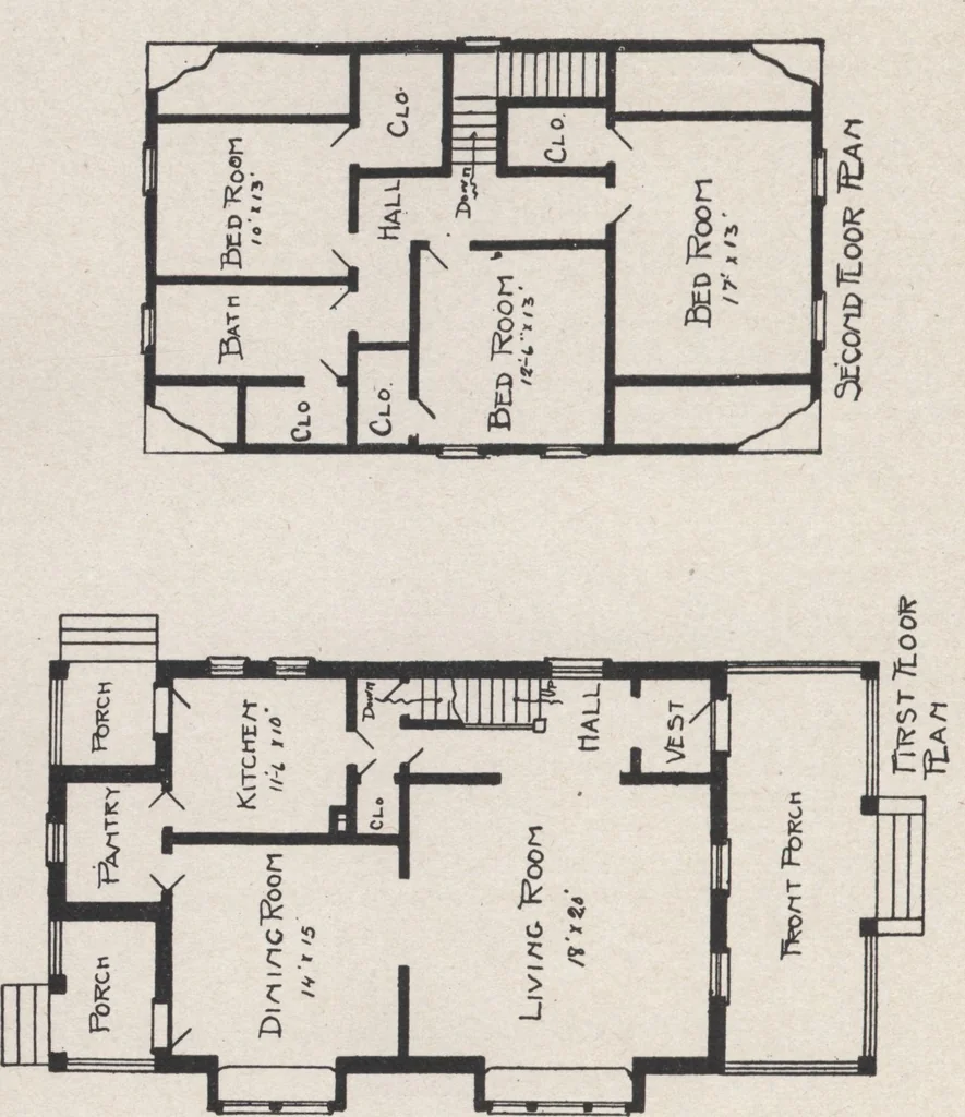 An illustration from Construction of dwelling houses and bungalows, 1913, leaf 83