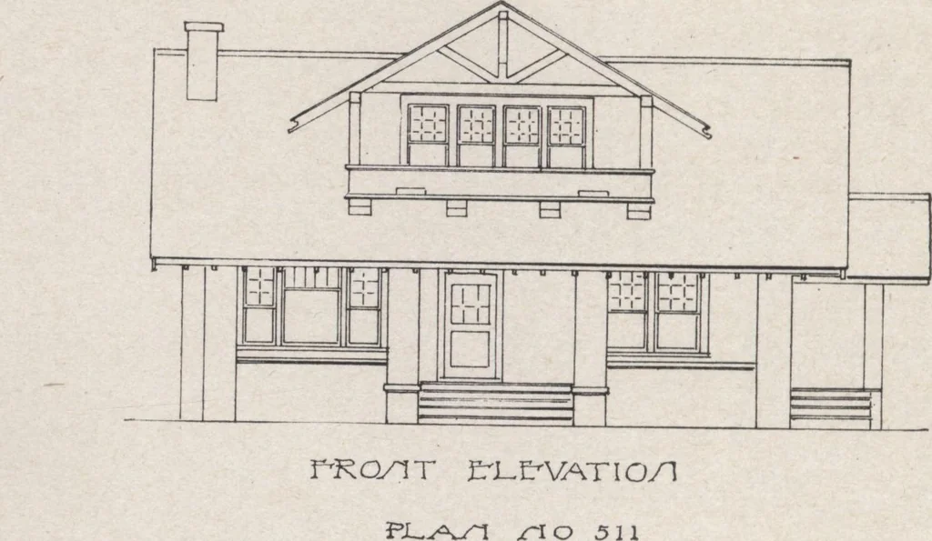 An illustration from Construction of dwelling houses and bungalows, 1913, leaf 87