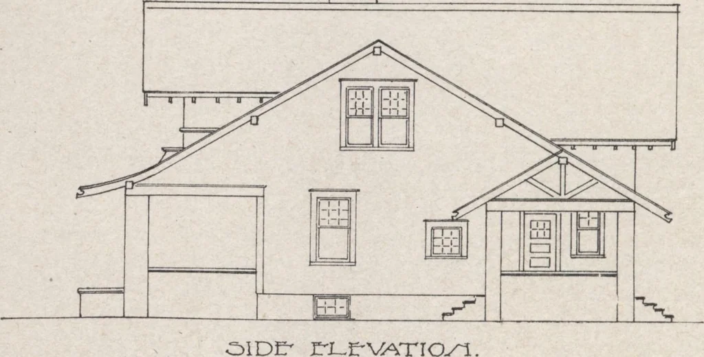 An illustration from Construction of dwelling houses and bungalows, 1913, leaf 87