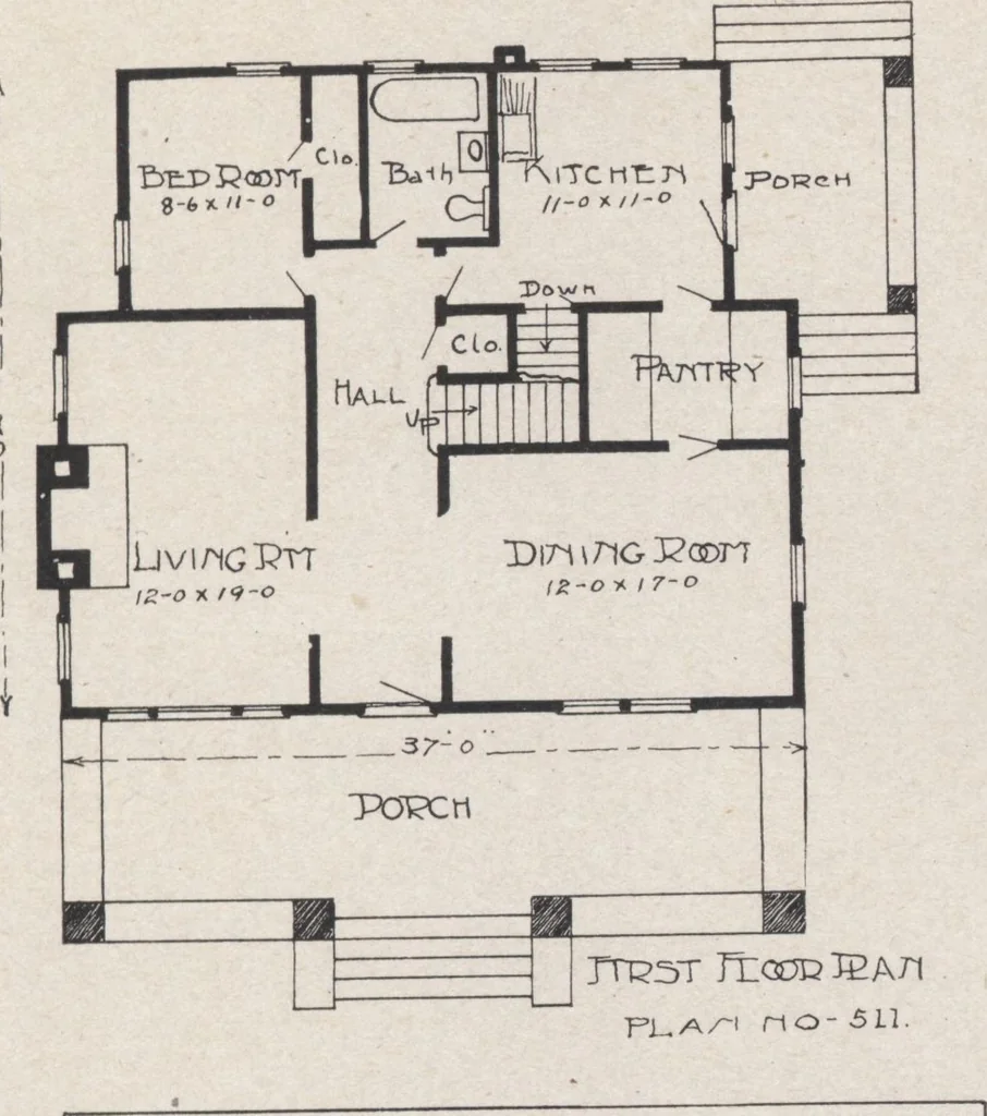 An illustration from Construction of dwelling houses and bungalows, 1913, leaf 88