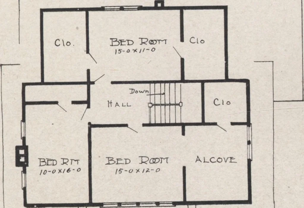 An illustration from Construction of dwelling houses and bungalows, 1913, leaf 88