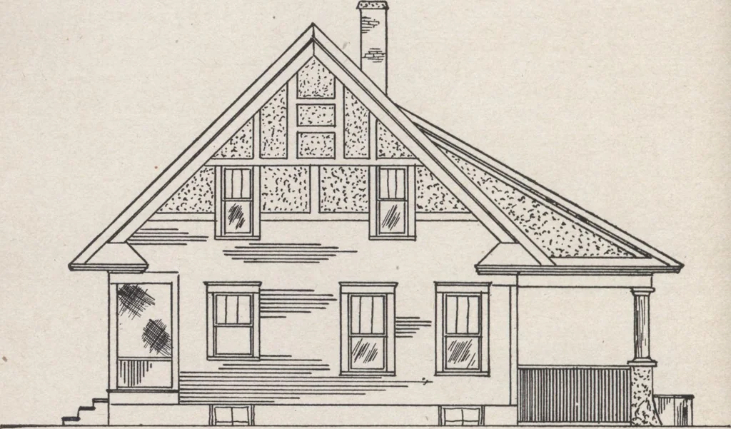 An illustration from Construction of dwelling houses and bungalows, 1913, leaf 95