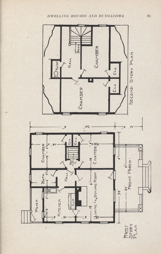 An illustration from Construction of dwelling houses and bungalows, 1913, leaf 96