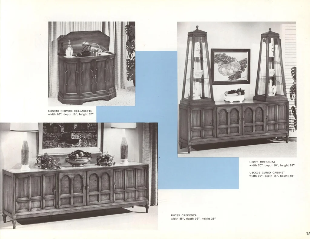 An illustration from Furniture designed for gracious living, 1963, leaf 12