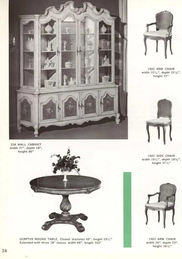 An illustration from Furniture designed for gracious living, 1963, leaf 21
