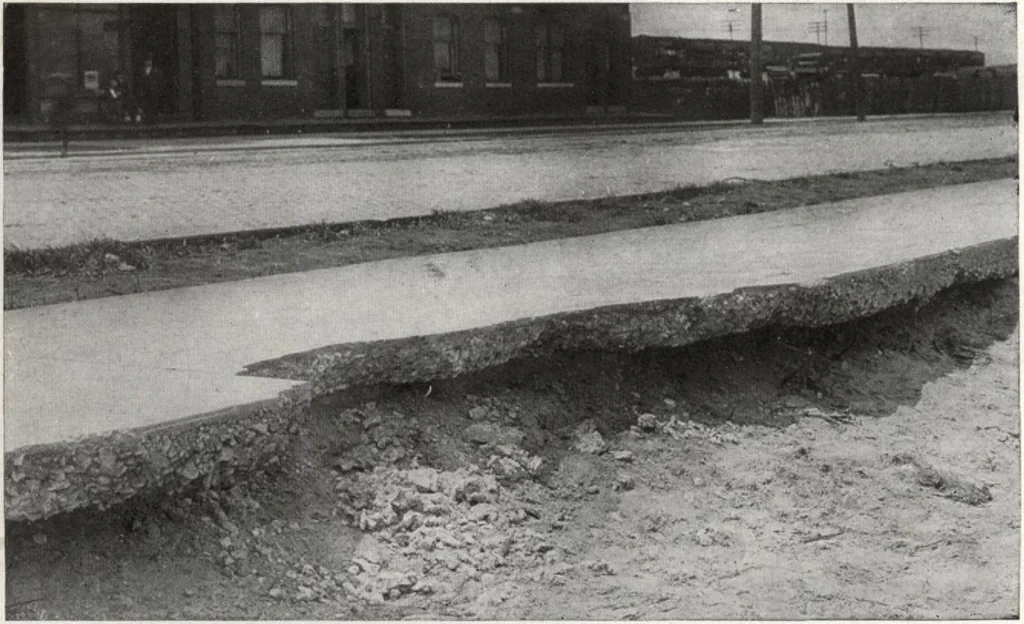 An illustration from Portland cement sidewalk construction, 1909, leaf 21