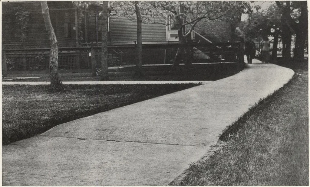 An illustration from Portland cement sidewalk construction, 1909, leaf 47