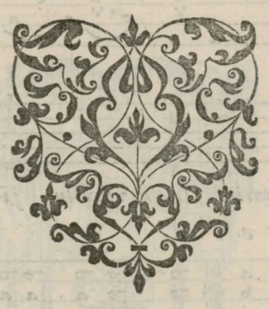 An illustration from Airs de cour avec la tablature de luth de Anthoine de Boesset, surintendant de la musique de la Chambre du Roy, & de la Reyne. Seiziesme livre., 1643, leaf 26