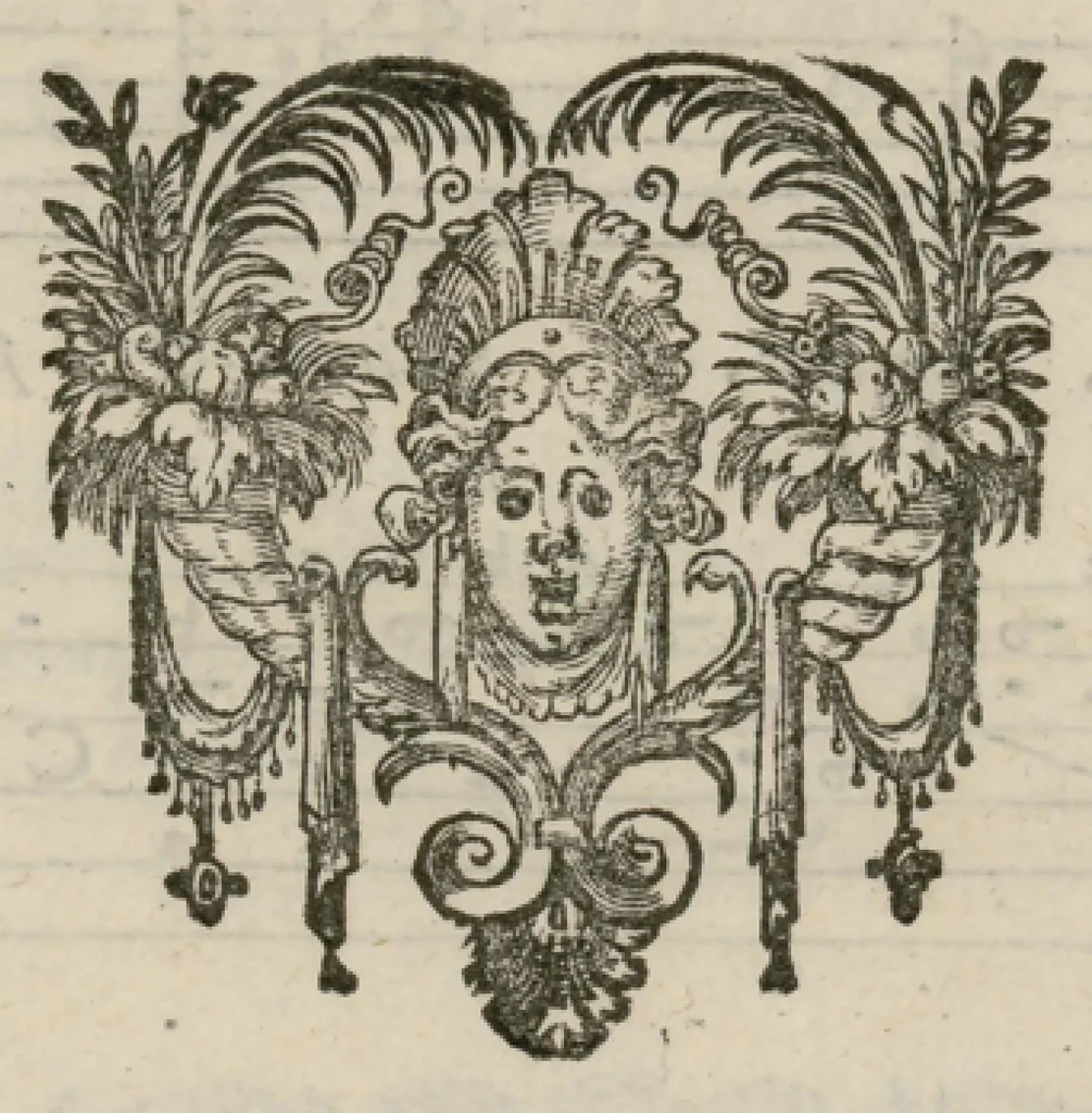An illustration from Airs de cour avec la tablature de luth de Anthoine de Boesset, surintendant de la musique de la Chambre du Roy, & de la Reyne. Seiziesme livre., 1643, leaf 30