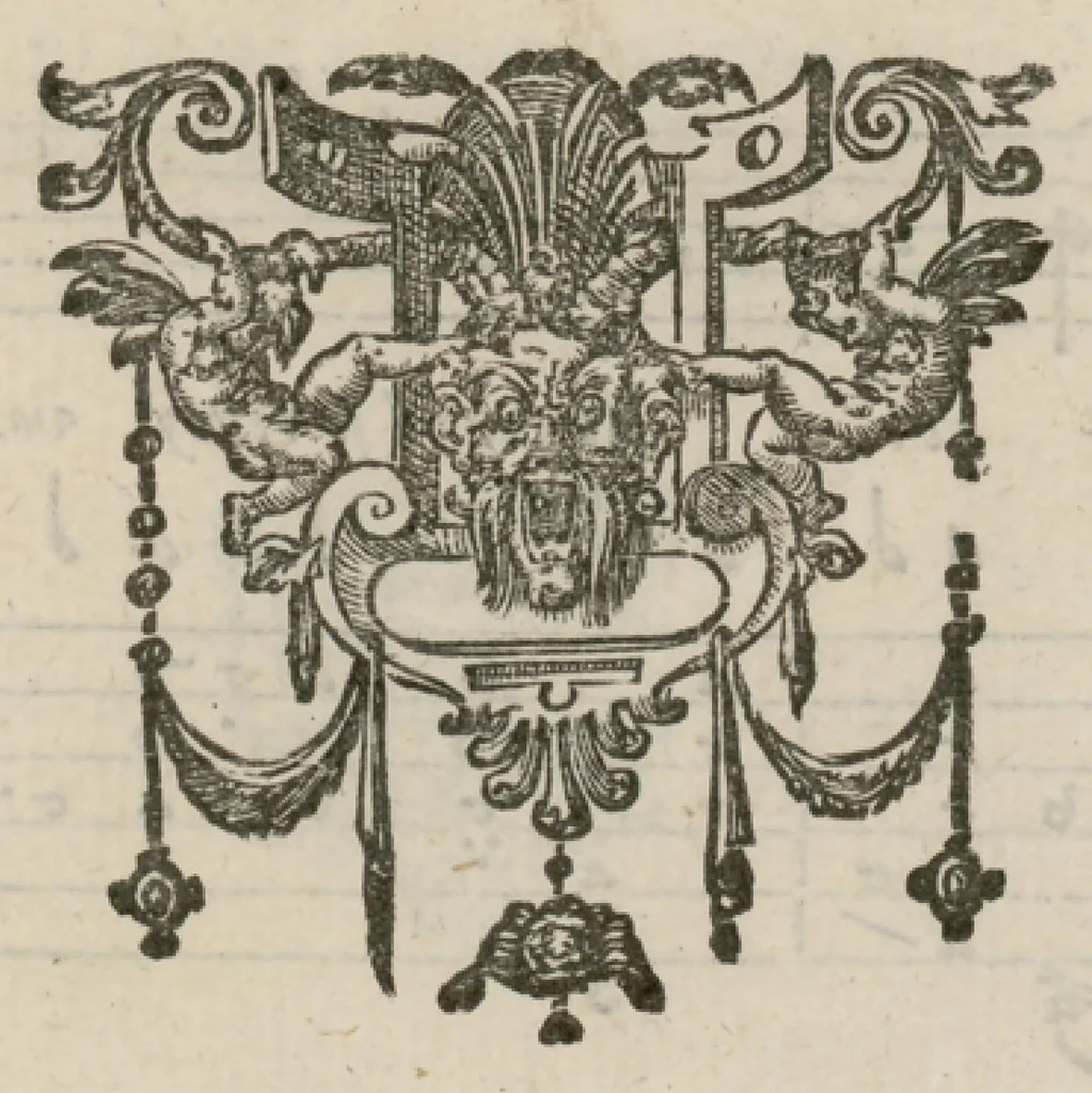 An illustration from Airs de cour avec la tablature de luth de Anthoine de Boesset, surintendant de la musique de la Chambre du Roy, & de la Reyne. Seiziesme livre., 1643, leaf 32