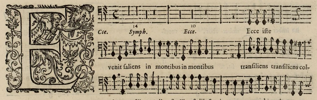An illustration from Motets pour la chapelle du Roy, mis en musique, par Monsieur Du Mont abbé de Silly, & maistre de la musique, de ladite chapelle. Basse du grand choeur., 1686, leaf 32