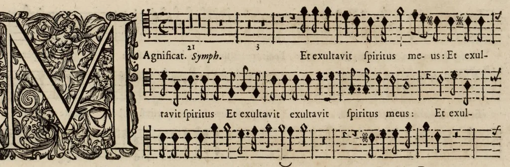 An illustration from Motets pour la chapelle du Roy, mis en musique, par Monsieur Du Mont abbé de Silly, & maistre de la musique, de ladite chapelle. Haute taille du grand choeur., 1686, leaf 40