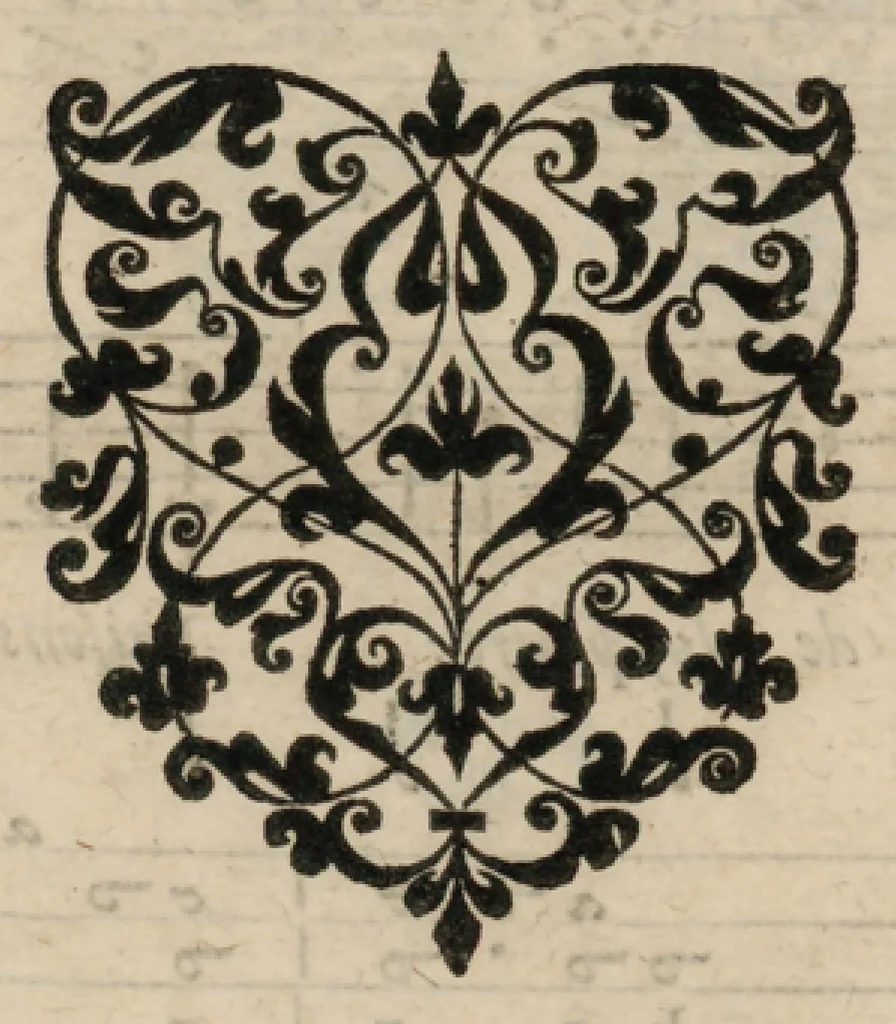 An illustration from Airs de cour avec la tablature de luth de Estienne Moulinié, chef de la musique de Monseigneur le Duc d'Orléans, frere unique du Roy. Quatriesme livre., 1633, leaf 18