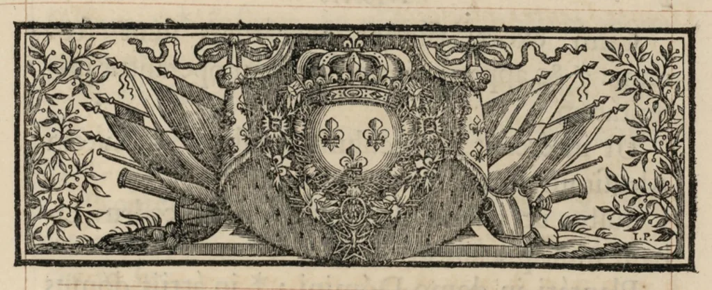 An illustration from Motets et elevations pour la chapelle du Roy, imprimez par l'ordre de Sa Majesté. Quartier d'avril, may, & juin 1686., 1686, leaf 16
