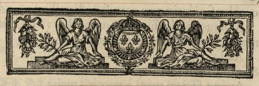 An illustration from Motets et elevations pour la chapelle du Roy, imprimez par l'ordre de Sa Majesté. Quartier d'avril, may, & juin 1686., 1686, leaf 42