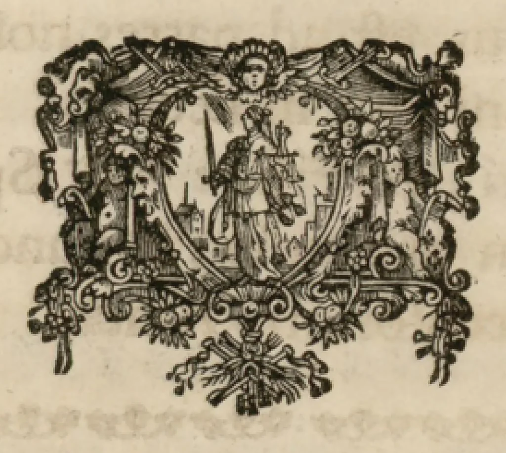 An illustration from Motets et elevations pour la chapelle du Roy, imprimez par l'ordre de Sa Majesté. Quartier d'avril, may, & juin 1686., 1686, leaf 76