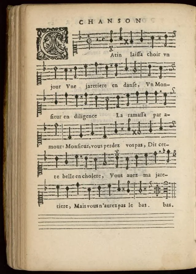 An illustration from II. Livre des equivoques du sieur de Chancy, maistre de la musique de la chambre du Roy., 1647, leaf 59