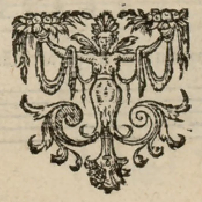 An illustration from Contra. Chansonnettes mesurees de Jan-Antoine de Baif mises en musique a quatre parties par Jacques Mauduit Parisien., 1586, leaf 44