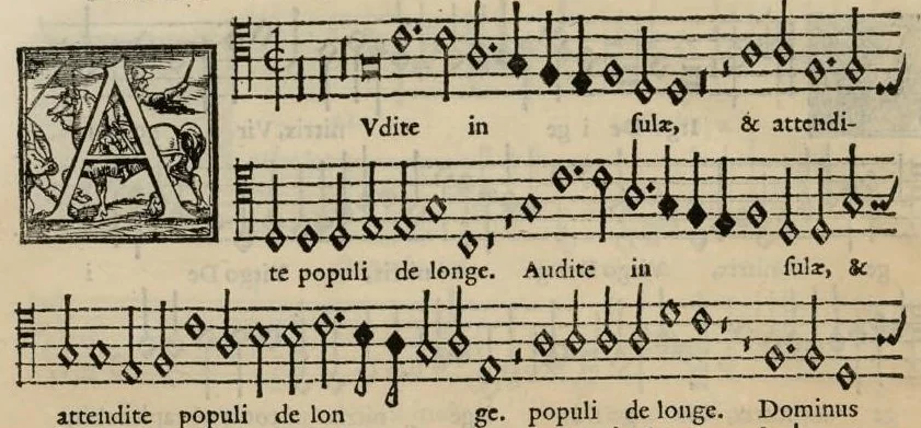 An illustration from Musica nova di Adriano Willaert all'illustrissimo et eccellentissimo signor il signor donno Alfonso d'Este prencipe di Ferrara. Sexta pars., 1559, leaf 23