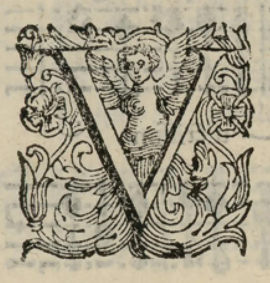 An illustration from Canto. Harmonia d'affetti devoti a due, tre, e quatro voci consagrata all'altezza serenissima del signor prencipe Alessandro Farnesi di Parma, da Giovanni Legrenzi, primo organista di S. Maria Maggiore di Bergamo et accademico eccitato. Libro primo, opera terza., 1655, leaf 33
