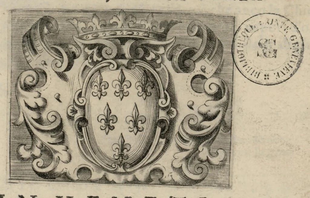 An illustration from Tenore. Harmonia d'affetti devoti a due, tre, e quatro voci consagrata all'altezza serenissima del signor prencipe Alessandro Farnesi di Parma, da Giovanni Legrenzi, primo organista di S. Maria Maggiore di Bergamo et accademico eccitato. Libro primo, opera terza., 1655, leaf 6