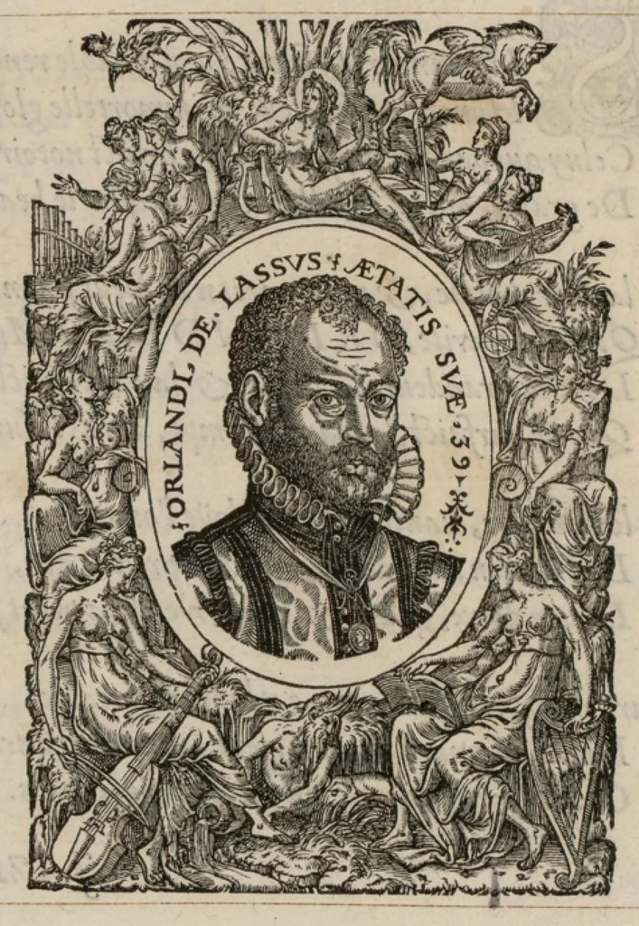 An illustration from Quinta pars. Continuation du mellange d'Orlande de Lassus. A 3. 4. 5. 6. & dix parties., 1584, leaf 11