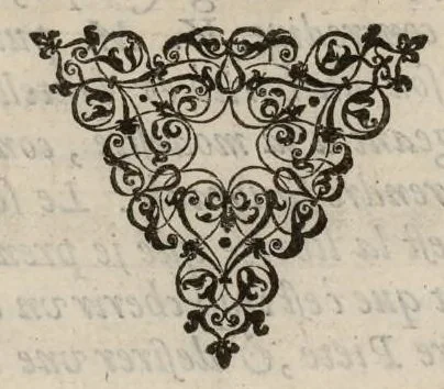 An illustration from Aeternae Henrici magni, gallorum, navarrorumque Regis potentissimi, ac Clementissimi memoriae. Et Ludovici justi : eius filii. Gallorum, navarrorumque Regis christianissimi, atque inuictissimi. Nicolaus Formé, regiae musicae praefectus. Missam hanc duobus choris ac quatuor voc. compositam, vovet et consecrat. Primus chorus. Bassus., 1638, leaf 9