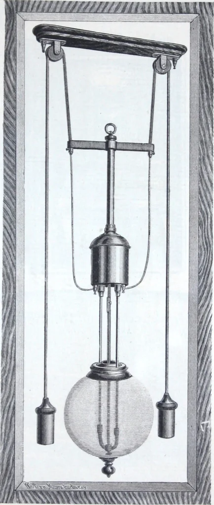 An illustration from Van Depoele Electric Light Company manufacture single and multiple current dynamo electric machines, motors, electric lamps and electro-plating apparatus ..., 1884, leaf 16