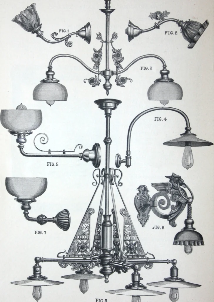 An illustration from Van Depoele Electric Light Company manufacture single and multiple current dynamo electric machines, motors, electric lamps and electro-plating apparatus ..., 1884, leaf 25
