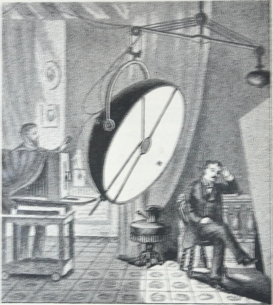An illustration from Van Depoele Electric Light Company manufacture single and multiple current dynamo electric machines, motors, electric lamps and electro-plating apparatus ..., 1884, leaf 47