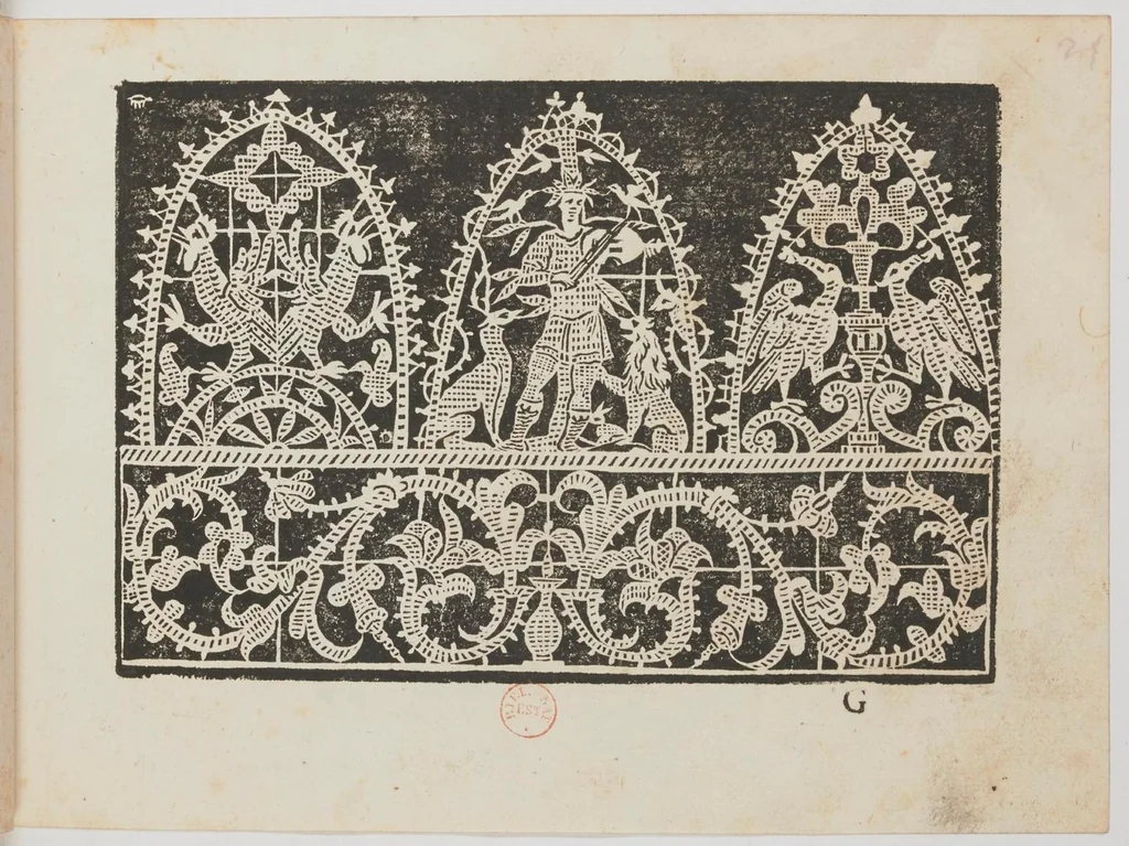 An illustration from Corona delle nobili et virtuose donne, libro primo-quarto..., 1596, leaf 28