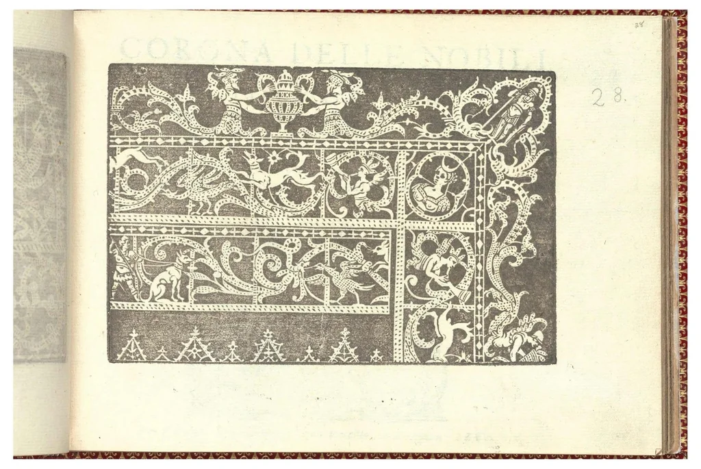 An illustration from Corona delle nobili et virtuose donne. Libro Primo, 1601, leaf 28